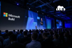 Microsoft Build 2026 Opening Keynote con Satya Nadella presentando innovaciones de inteligencia artificial