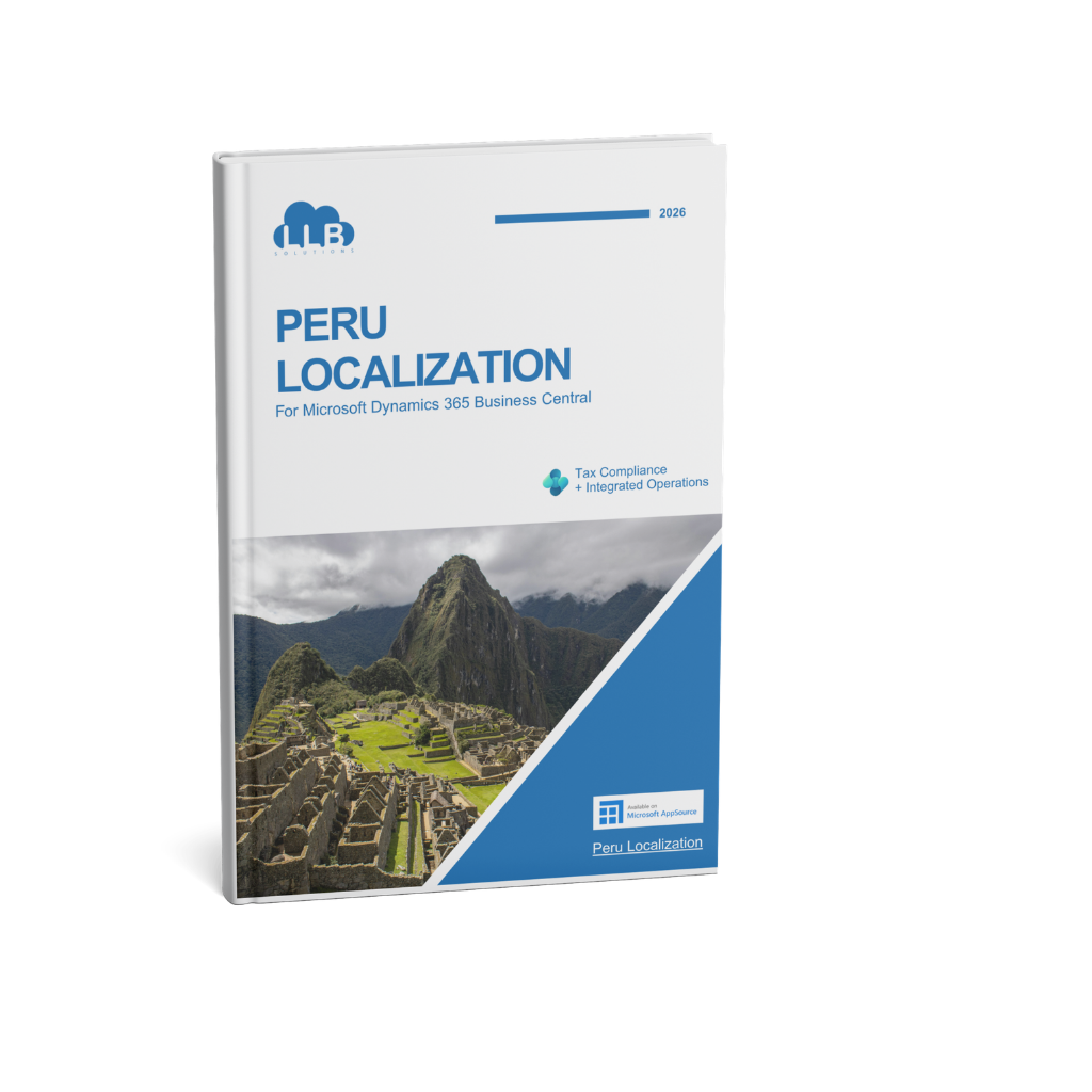 Peru Localization brochure cover for Microsoft Dynamics 365 Business Central by LLB Solutions